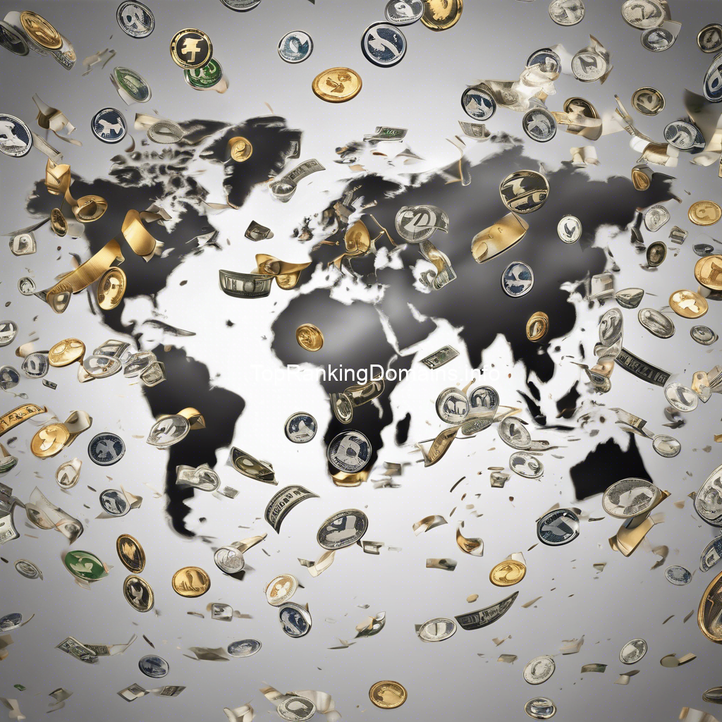 A dynamic image showcasing a variety of flying coins, including the promising contender Sidra Coin, and paper money from different currencies, scattered and spinning against a light, neutral background.