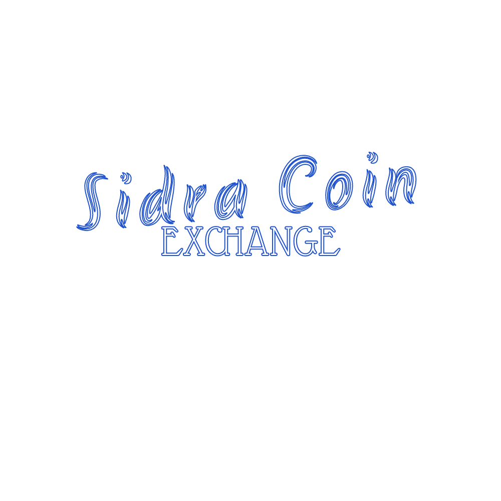 Logo of sidya coin exchange in blue text on a green background.